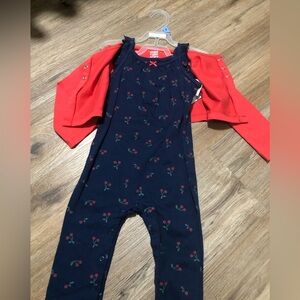 Baby girl romper/ sweater set